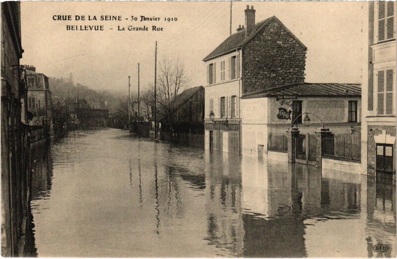 Carte postale ancienne Meudon Bellevue Grande Rue à Meudon