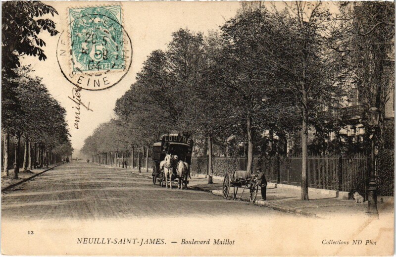 Carte postale ancienne Neuilly Boulevard Maillot