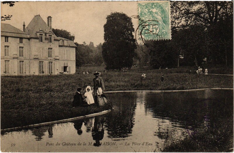 Carte postale ancienne Rueil Parc du Chateau de la Malmaison