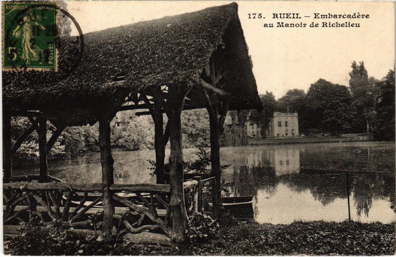 Carte postale ancienne Rueil Embarcadere au Manoir de Richelieu