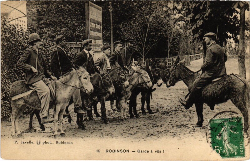 Carte postale ancienne Robinson Garde a vos