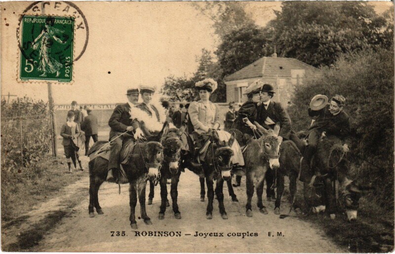 Carte postale ancienne Robinson Joyeux couples