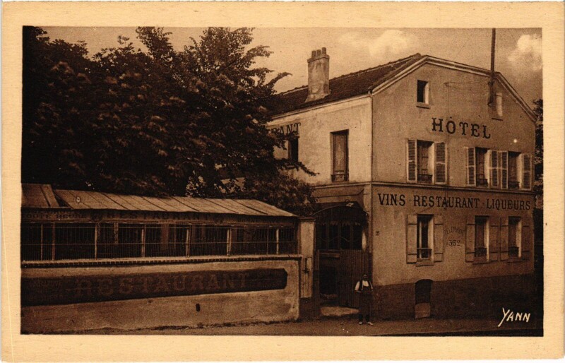 Carte postale ancienne Suresnes Au Petit Rose Hotel Restaurant à Suresnes