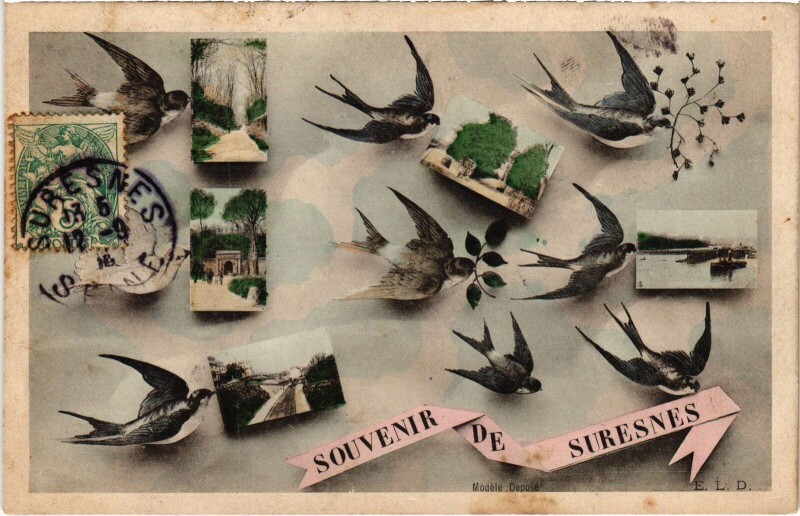 Carte postale ancienne Suresnes souvenir à Suresnes