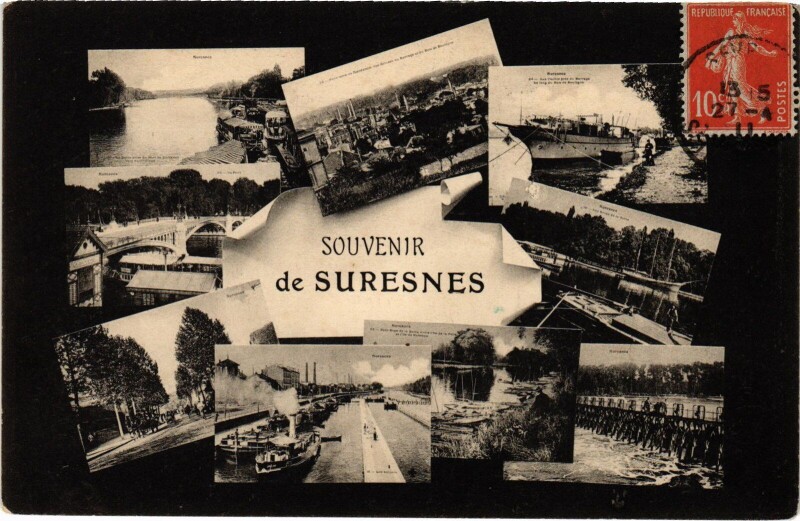 Carte postale ancienne Suresnes souvenir à Suresnes
