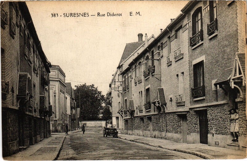 Carte postale ancienne Suresnes Rue Diderot à Suresnes