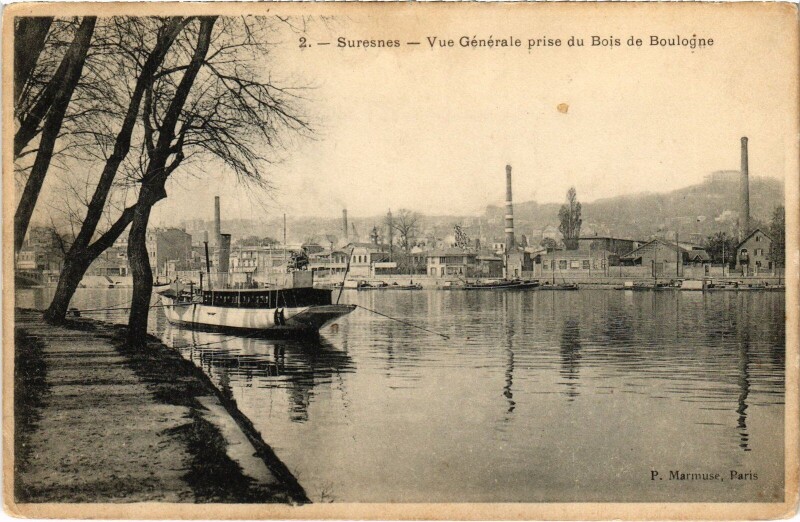 Carte postale ancienne Suresnes vue generale à Suresnes