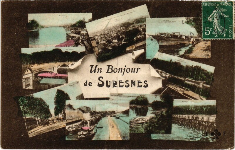 Carte postale ancienne Suresnes souvenir à Suresnes