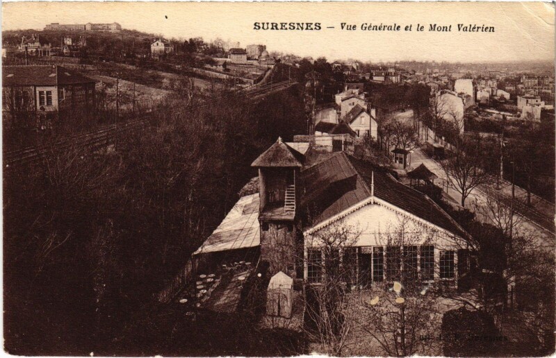 Carte postale ancienne Suresnes vue generale à Suresnes