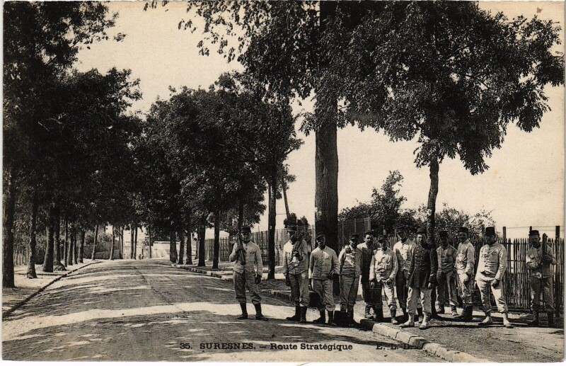 Carte postale ancienne Suresnes Route strategique à Suresnes
