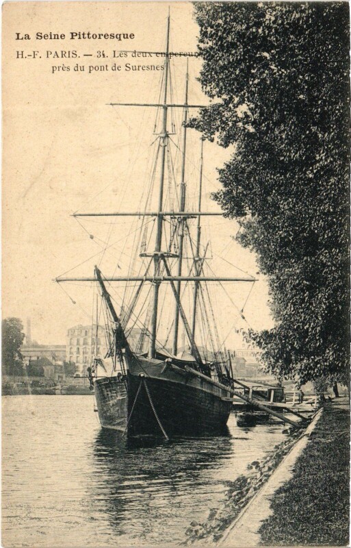 Carte postale ancienne Suresnes Les deux empereur à Suresnes