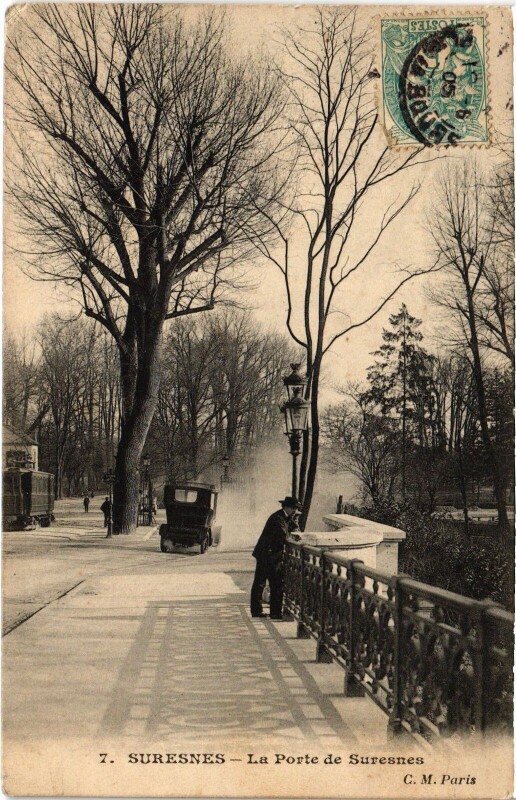 Carte postale ancienne Suresnes La Porte de Suresnes à Suresnes