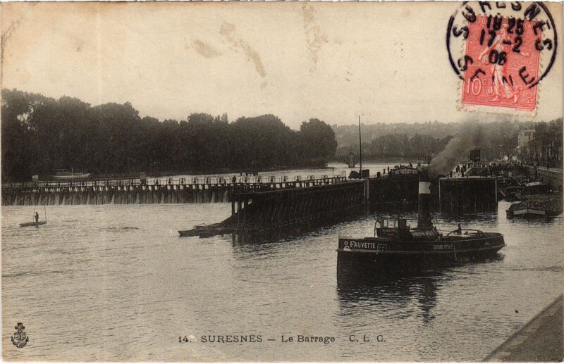 Carte postale ancienne Suresnes Le Pont à Suresnes