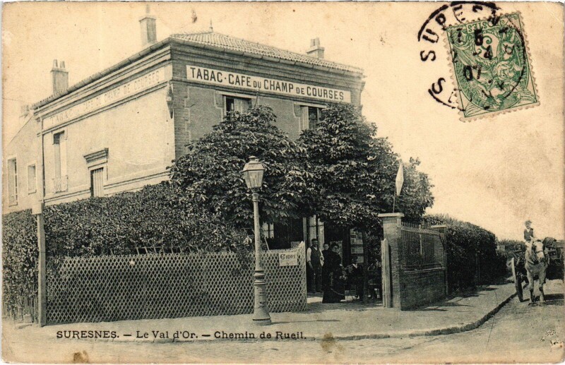 Carte postale ancienne Suresnes La Gare Arrivee d'un Train à Suresnes