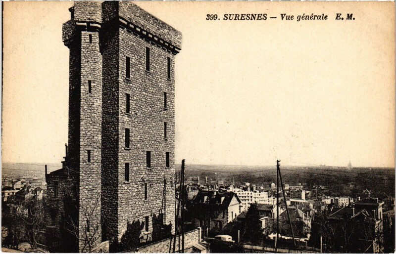Carte postale ancienne Suresnes vue generale à Suresnes