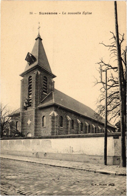 Carte postale ancienne Suresnes La Nouvelle Eglise à Suresnes