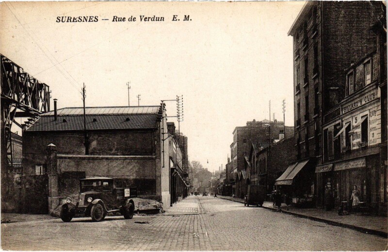 Carte postale ancienne Suresnes Rue de Verdun à Suresnes