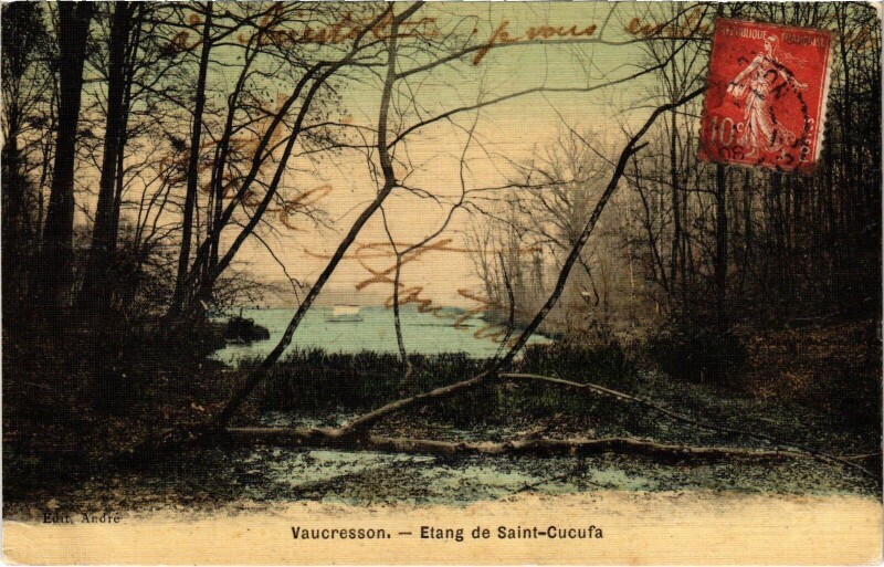 Carte postale ancienne Vaucresson Etang de Cucufa à Vaucresson