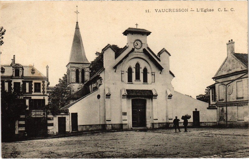 Carte postale ancienne Vaucresson Eglise à Vaucresson