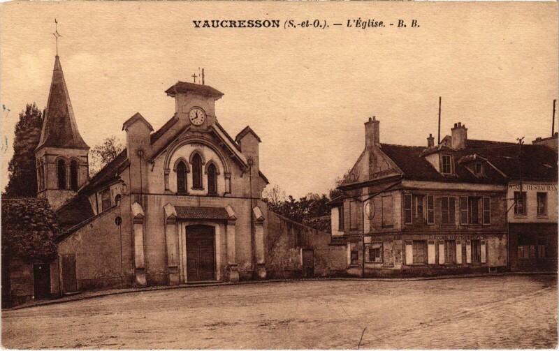 Carte postale ancienne Vaucresson Eglise à Vaucresson