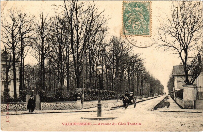 Carte postale ancienne Vaucresson Avenue du Clos Toutain à Vaucresson