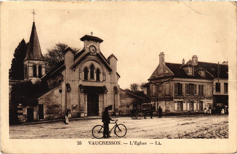 Carte postale ancienne Vaucresson Eglise à Vaucresson
