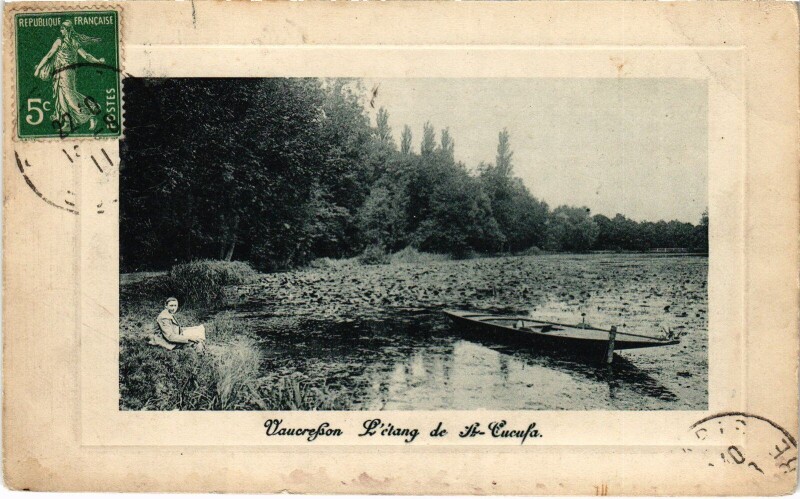 Carte postale ancienne Vaucresson Etang de Saint-Cucufa à Vaucresson