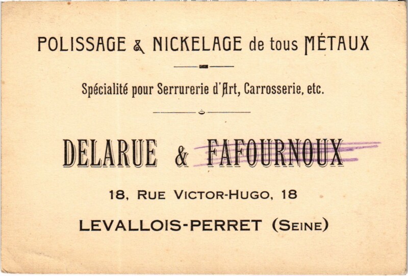 Carte postale ancienne Levallois Perret à Levallois-Perret