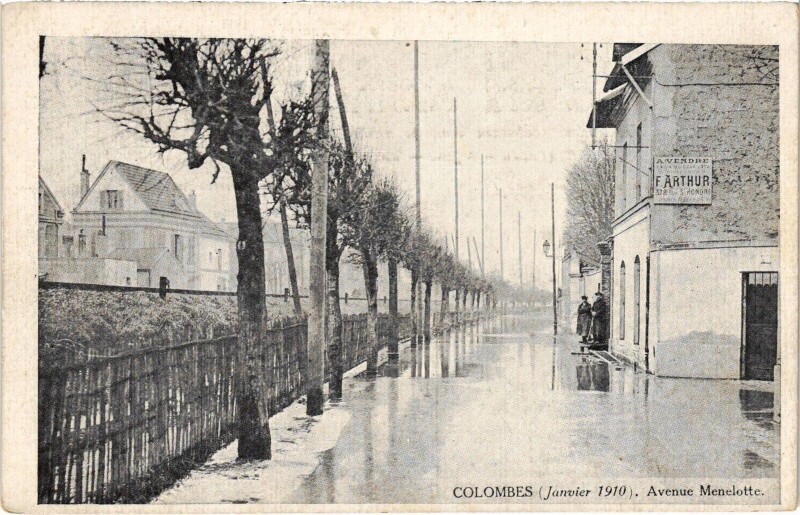 Carte postale ancienne Colombes Avenue Menelotte à Colombes