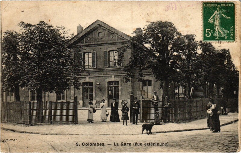 Carte postale ancienne Colombes La Gare à Colombes