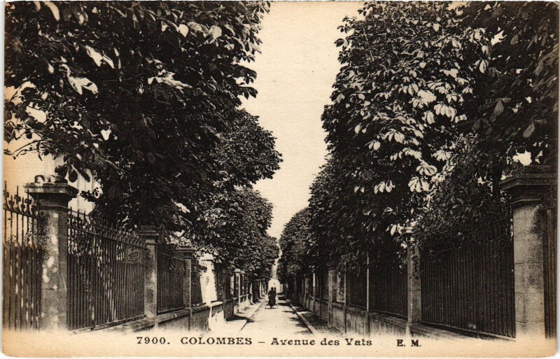 Carte postale ancienne Colombes Avenue des Vats à Colombes
