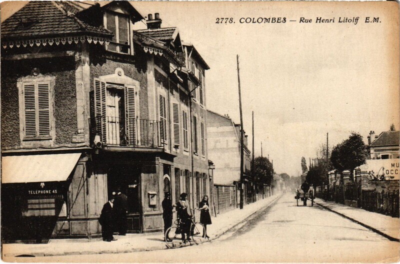 Carte postale ancienne Colombes Rue Henri Litolff à Bois-Colombes