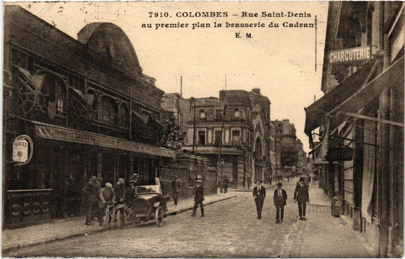 Carte postale ancienne Colombes Rue Saint-Denis à Colombes