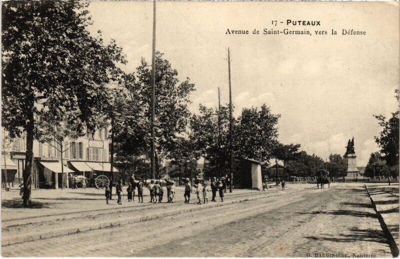 Carte postale ancienne Puteaux Avenue de Saint-Germain à Puteaux