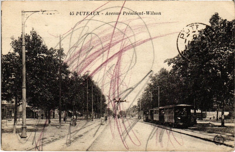 Carte postale ancienne Puteaux Avenue President Wilson à Puteaux