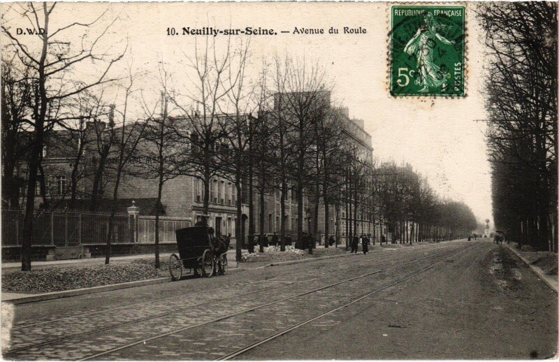 Carte postale ancienne Neuilly Avenue du Roule