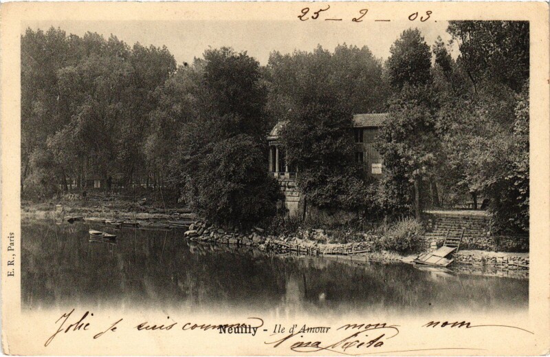 Carte postale ancienne Neuilly Ile d'Amour