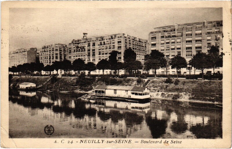 Carte postale ancienne Neuilly Boulevard de Seine