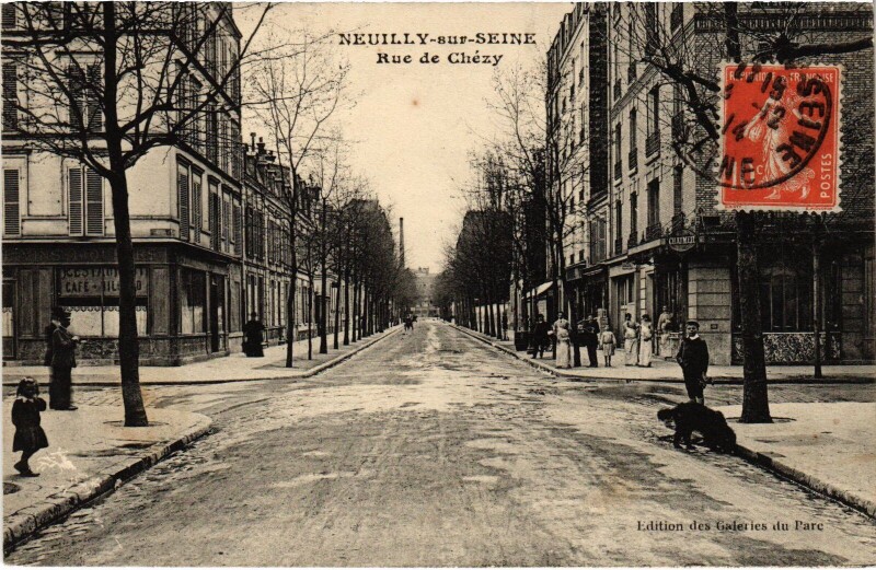 Carte postale ancienne Neuilly Rue de Chezy