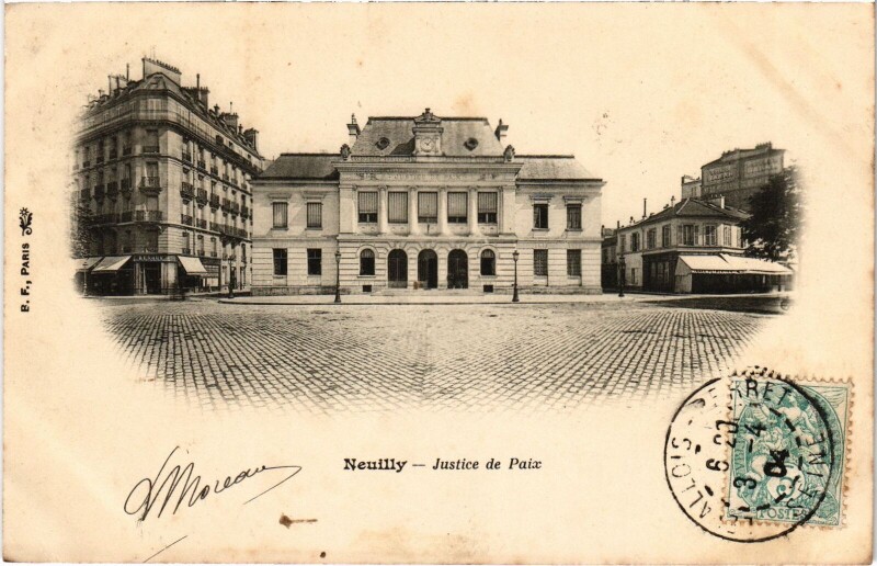 Carte postale ancienne Neuilly Justice de Paix