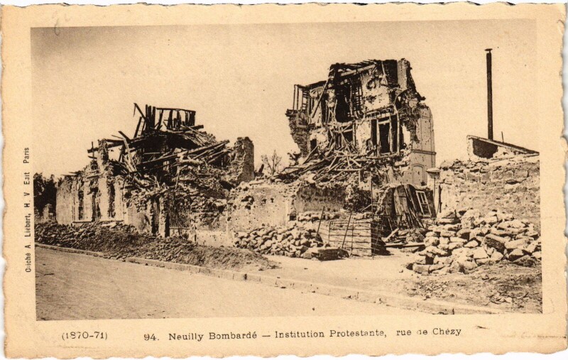 Carte postale ancienne Neuilly Institution Protestante