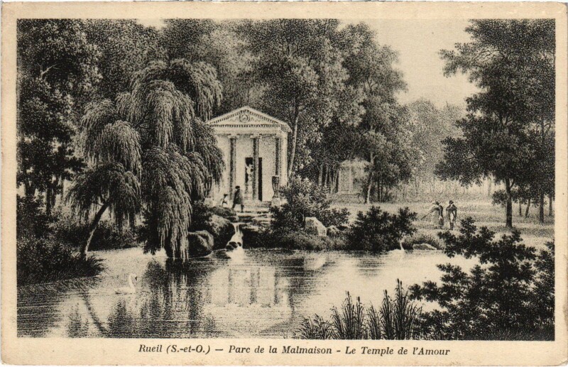 Carte postale ancienne Rueil Parc de la Malaison Temple de l'Amour