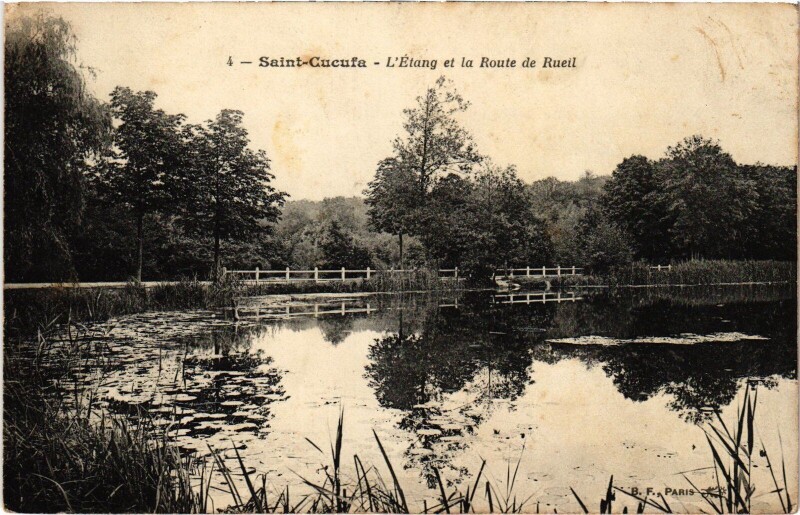 Carte postale ancienne Rueil Etang de Saint-Cucufa