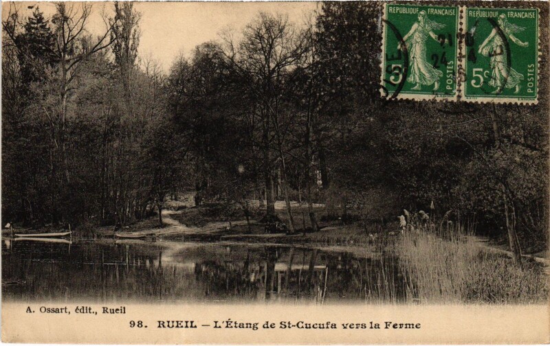 Carte postale ancienne Rueil Etang de Saint-Cucufa