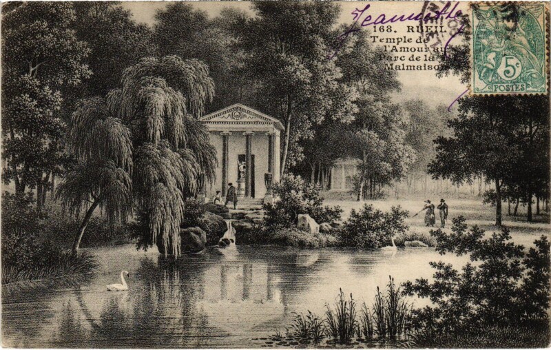 Carte postale ancienne Rueil Parc de la Malaison Temple de l'Amour