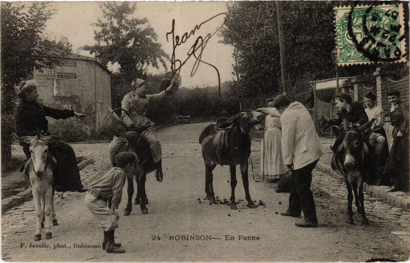 Carte postale ancienne Robinson En Panne