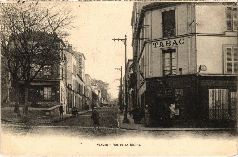Carte postale ancienne Vanves Rue de la Mairie à Vanves