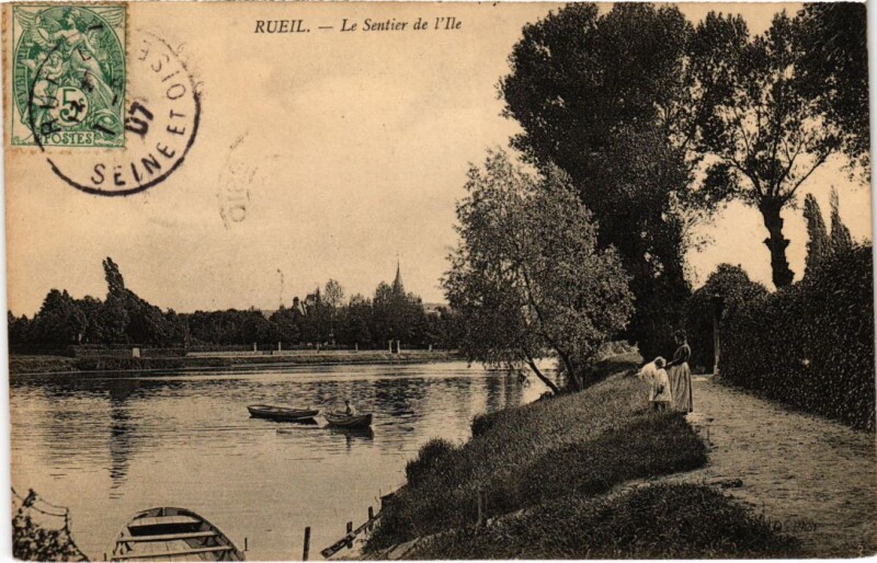 Carte postale ancienne Rueil-Malmaison Le Sentier de l'Ile à Rueil-Malmaison