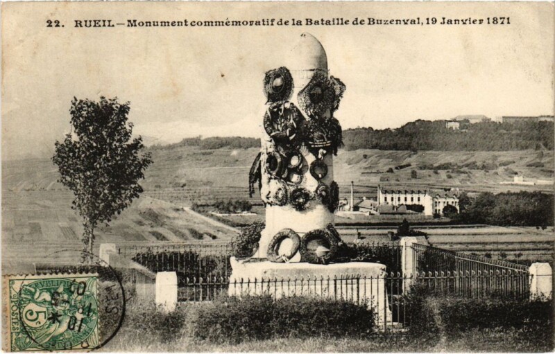 Carte postale ancienne Rueil-Malmaison Monument de Buzenval à Rueil-Malmaison