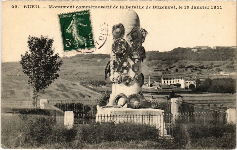 Carte postale ancienne Rueil-Malmaison Monument de Buzenval à Rueil-Malmaison